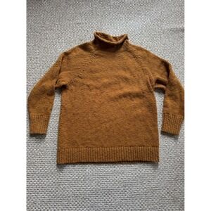 LL Bean Womens Cotton roll neck fisherman's Sweater vintage coastal cottage‎